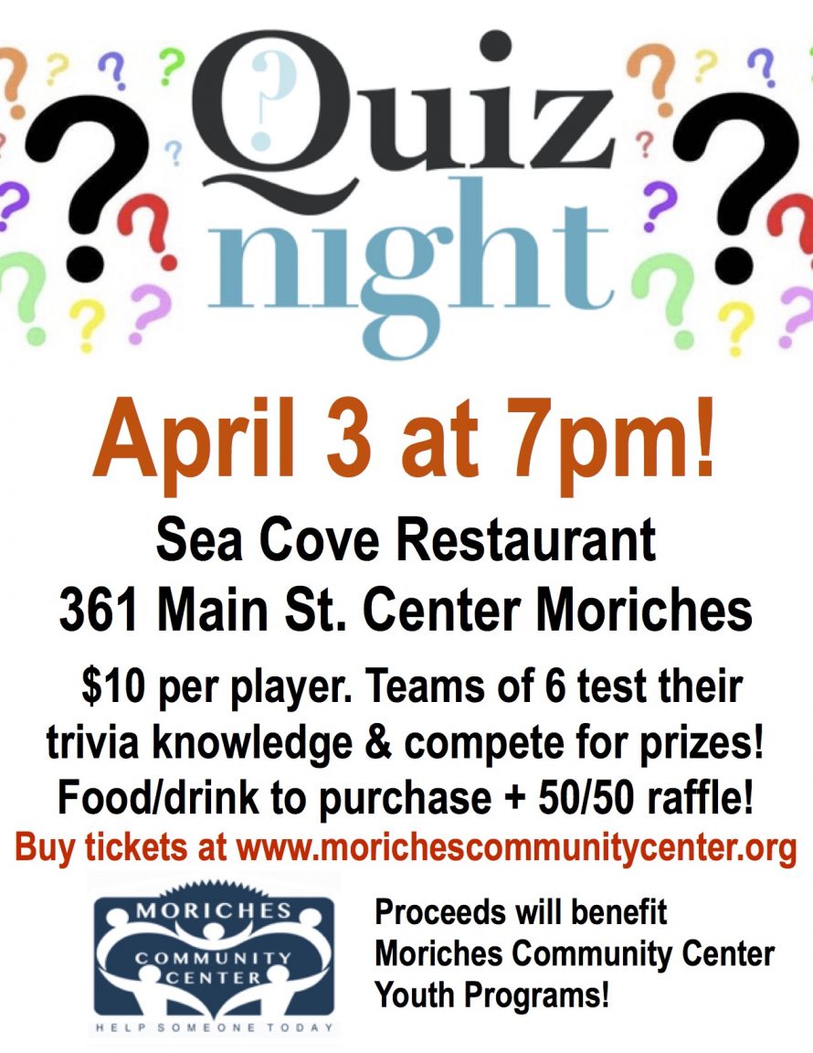 Quiz Night flyer (April 3)
